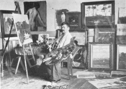  Koszta, József - Studio of Gyula Rudnay, Béla Endre and József Koszta, József Koszta in the Studio