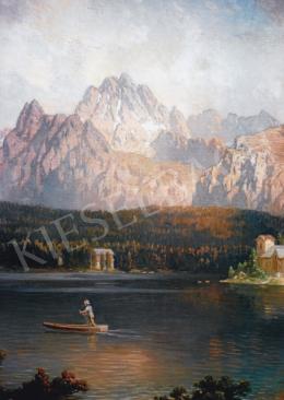 Molnár, József - Mountain Lake, oil on canvas, Signed lower right: Molnár J., Fotó: Kieselbach Tamás