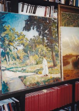 Ziffer, Sándor - Park Scene with Woman, oil on canvas, Signed lower right: Ziffer Sándor,  Photo: Tamás Kieselbach