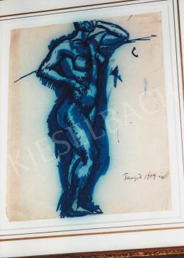 Tihanyi, Lajos, - Blue Man Nude; Photo: Tamás Kieselbach