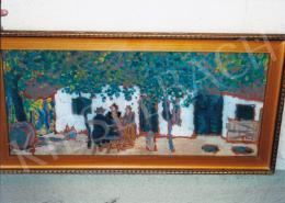 Rippl-Rónai, József - In the Grape Garden; 30 x68 cm, oil on cardboard, Signed lower right: Rónai, Photo: Tamás Kieselbach