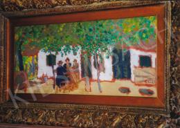 Rippl-Rónai, József - In the Grape Garden; 30 x68 cm, oil on cardboard, Signed lower right: Rónai, Photo: Tamás Kieselbach