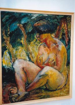  Futásfalvi Márton, Piroska - Sitting Woman Nude, c. 1923, 104x85,5 cm, Signed lower right: Futásfalvi Márton, Photo: Tamás Kieselbach