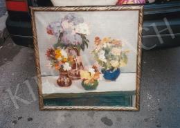  Csíkos, Antónia (Krizsán Jánosné) - Flower Still Life; oil on canvas; Signed lower left: Csíkos A; Photo: Kieselbach Tamás