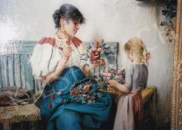  Pataky, László - Florist Mother; oil on canvas; Signed lower right: Pataky L. München; Photo: Kieselbach Tamás