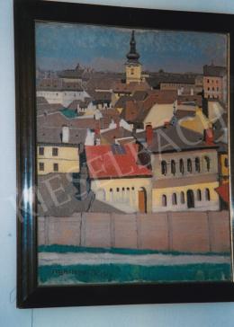 Aba-Novák, Vilmos - City View, oil on canvas, Signed lower left: Aba-Novák, Photo: Kieselbach Tamás