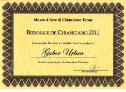  Urbán, Gábor - Biennale of Chianciano 2011