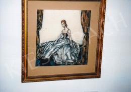  Batthyány, Gyula - Lady in an Elegant Dress, oil on canvas, Signed central left: Batthyány 1949, Photo: Tamás Kieselbach