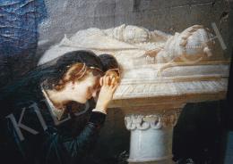 Liezen-Mayer, Sándor - Queen Mary and Elisabeth at the tomb of Louis the Great, 1862, 175x146 cm, oil on canvas, Signed lower right: Liezen Mayer, Photo: Tamás Kieselbach