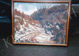 Husovszky, János - Winter in the Valley of Veresvíz, 54x70 cm, oil on canvas, Signed lower right: Husovszky, Phote: Tamás Kieselbach