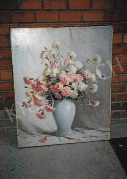  Henczné Deák, Adrienne - Flower Still-LIfe, oil on canvas, Signed lower right: Henczné Deák Adrienne, Photo: Tamás Kieselbach