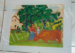 Rippl-Rónai, József - In the Garden, 28x35,5 cm, oil on cardboard, Signed lower left: Rónai, Photo: Tamás Kieselbach