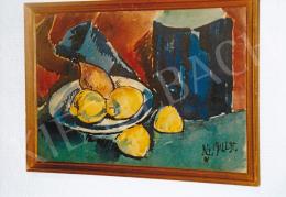  Nemes Lampérth, József - Still Life with Lemons, 1912, 28x40,5 cm,  mixed media on paper, Signed lower right: NLJ 1912 I. 31., Photo: Tamás Kieselbach