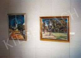  Kmetty, János - Right: Városliget; oil on canvas; Unsigned; Left: Church; oil on canvas; Signed lower right: Kmetty; Photo: Kieselbach Tamás