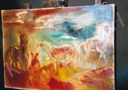  Márffy, Ödön - Ödön Márffy: Horses, around 1940. 74x51 cm, oil on cardboard (photo: Tamás Kieselbach)
