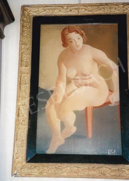  Molnár C. Pál - Ülő női akt, 1932; olaj, vászon; Jelezve jobbra lent: M.C.P. 1932; Fotó: Kieselbach Tamás