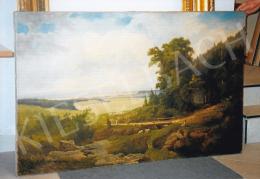 Telepy Károly - Romantikus táj. 94x152 cm, olaj, vászon (fotó: Kieselbach Tamás)