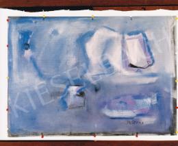 Vaszkó Erzsébet - Kompozíció, 1960-as évek közepe, 48x68 cm, pasztell, papír, Jelezve jobbra lent: Vaszkó E., Fotó: Kieselbach Tamás