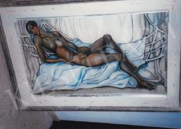  Batthyány, Gyula - Black Nude in a Hammock, circa 1934. 60x100,5 cm, oil on canvas, Signed bottom left: Batthyány (Photo: Tamás Kieselbach)