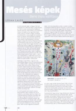 Berki Viola - Loska Lajos: Mesés Képek című cikke az ÚjMűvészetben Berki Viola kiállításról