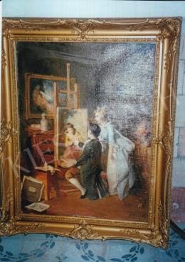 Rotmann, Mozart - Studio Scene; oil on canvas; Signed lower right: Rottmann M.; Photo: Kieselbach Tamás