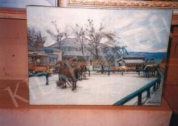  Berkes Antal - Téli látkép lovakkal, 1912; olaj, vászon; Jelezve jobbra lent: Berkes A 1912; Fotó: Kieselbach Tamás