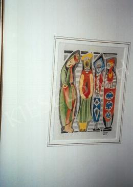  Kádár, Béla - Four Figures; watercolor on paper; Signed lower right: Kádár Béla; Photo: Kieselbach Tamás