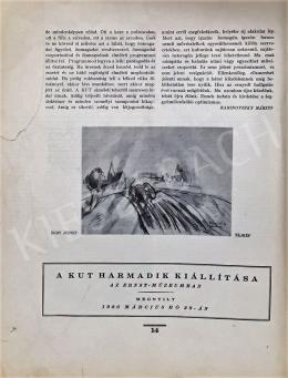  Peitler István - Peitler Istvánról szóló írás a KUT művészeti folyóirat első évfolyamában, ami 1926-ban jelent meg