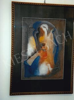  Kádár Béla - Nő gitárral; 69x48,5 cm; tempera, papír; Jelezve jobbra lent: Kádár Béla; Fotó: Kieselbach Tamás