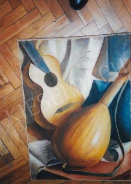  Gábor Jenő - Mandolinos csendélet, 1933; 71x50 cm; olaj, vászon; Jelezve jobbra lent: Gábor J. 933; Fotó: Kieselbach Tamás