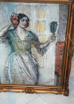 Márk, Lajos - Woman with Mirror; Signed lower right: Márk; Photo: Kieselbach Tamás