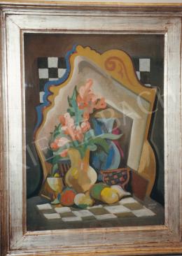  Kádár, Béla - Table Still Life with Fruits and Chess Board, middle 1930s; 80x59 cm; tempera on paper; Signed lower right: Kádár Béla; Photo: Kieselbach Tamás