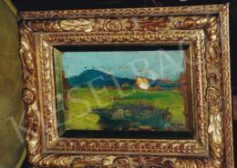 Thorma, János - Landscape with Houses and Hills, oil on fibre-board, Signed lower right: Thorma, Photo: Tamás Kieselbach