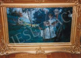 Náray, Aurél - Painting in the Garden; oil on canvas; Signed lower left; Photo: Kieselbach Tamás