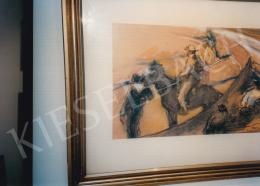  Fried, Pál - Horse Duel; pencil, coal on paper; Signed lower right: Fried; Photo: Kieselbach Tamás
