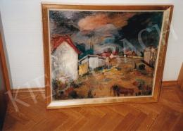  Iványi Grünwald, Béla - Red Roofs; oil on canvas; Signed lower left; Photo: Kieselbach Tamás