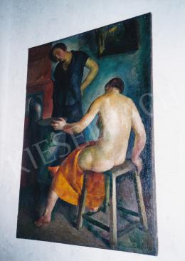  Patkó, Károly - At Fireplace, 1926, oil on canvas, Signed lower right: Patkó 1926, Photo: Tamás Kieselbach