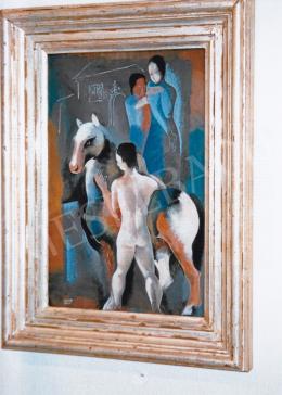  Kádár, Béla - Horse with people; mixed media on paper; Signed lower left: Kádár Béla; Photo: Tamás Kieselbach