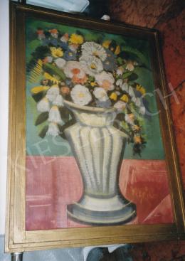  Scheiber Hugó - Virágcsendélet vázában, vegyestechnika, papír, Jelezve jobbra lent: Scheiber, Fotó: Kieselbach Tamás