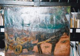  Czóbel Béla - Lovasfogat, 1920-as évek vége; 65x81 cm; olaj, vászon; Jelezve jobbra lent: Czóbel; Fotó: Kieselbach Tamás