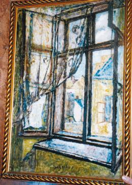  Scheiber, Hugó - View from the Window; 73x50,5 cm; oil on cardboard; Signed lower middle: Scheiber; Photo: Tamás Kieselbach