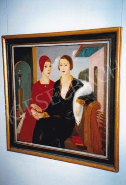 Medveczky, Jenő - Sisters, 1929; 110,5x110; oil on canvas; Photo: Tamás Kieselbach