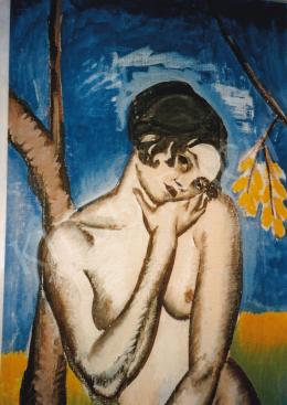 Lehel, Mária - Female Nude, c.1911, 140x45 cm, oil on canvas, Unsigned, Rippl-Rónai Museum, Kaposvár, Photo: Tamás Kieselbach
