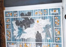 Hegyi György - Tiszta, tiszta, tiszta; mozaik; Jelezve jobbra lent: H.; Fotó: Kieselbach Tamás