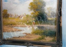 Neogrády, László - Village Scene; oil on canvas; Signed lower right: Neogrády László; Photo: Tamás Kieselbach