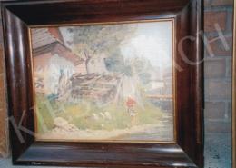 Zorkóczy, Gyula - Village Scene; Signed lower left: Zorkóczy Gy.; Fotó: Tamás Kieselbach