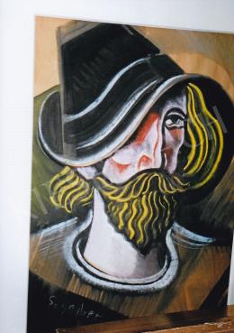  Scheiber, Hugó - Man in Hat; 64x48 cm; mixed media on paper; Signed lower left: Scheiber H; Photo: Tamás Kieselbach