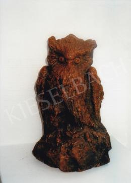  Spangher Ferenc - Bagoly; M: 41cm cm Vörös márvány Jelezve balra lent: a bagolyon Spangher; Fotó: Kieselbach Tamás