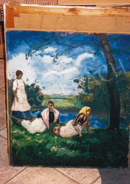  Iványi Grünwald, Béla - Girls in the Field, early 1910s; 70.5x60.5 cm; oil on cardboard; Signed lower right: Grünwald Béla; Photo: Tamás Kieselbach