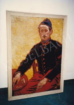Rippl-Rónai, József - One French Soldier, 1914, oil on paper-board, 104x75 cm, Signed upper left: Rónai 1914 Issy l'Éveque, Photo: Kieselbach, Tamás
